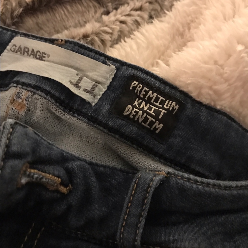 Garage Dark Wash High Rise Denim