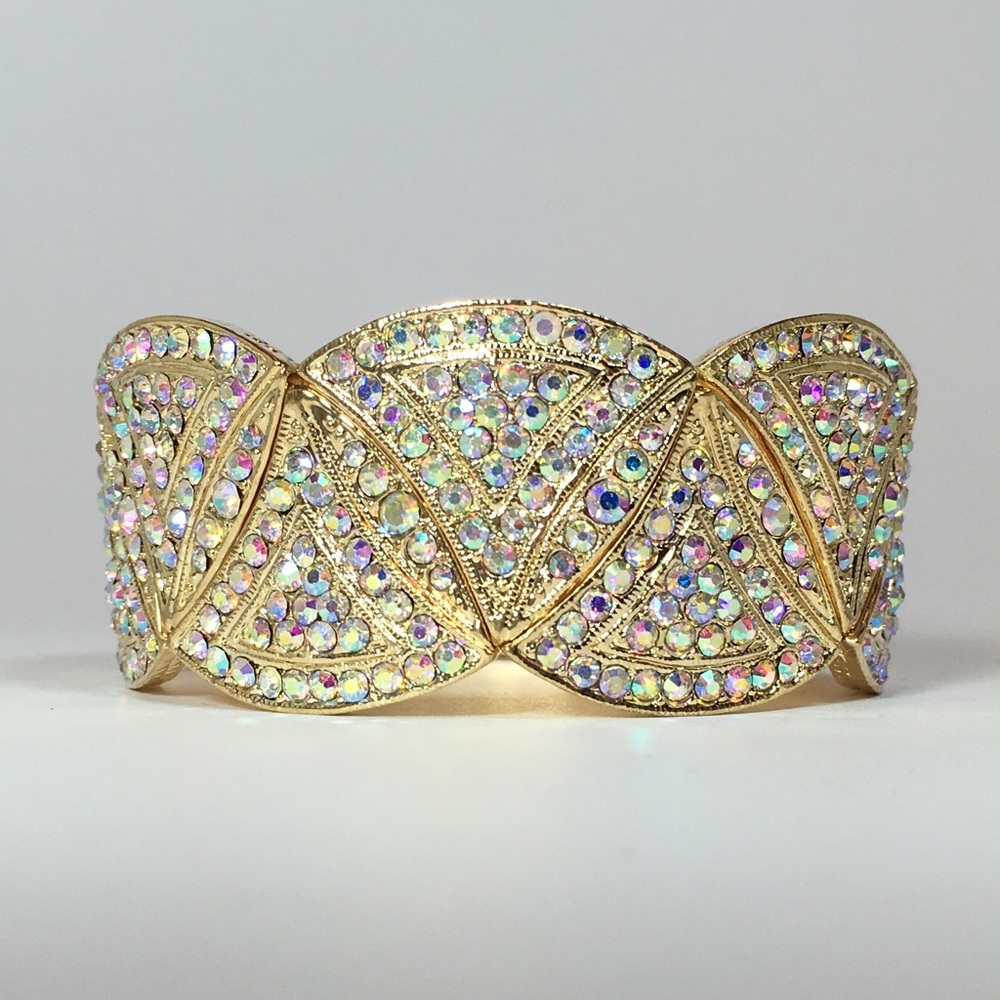 🔫Westgate Bracelet - Gold Tone w/ AB Crystals