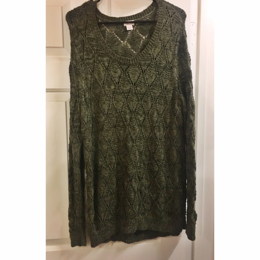 Mossimo green knit sweater
