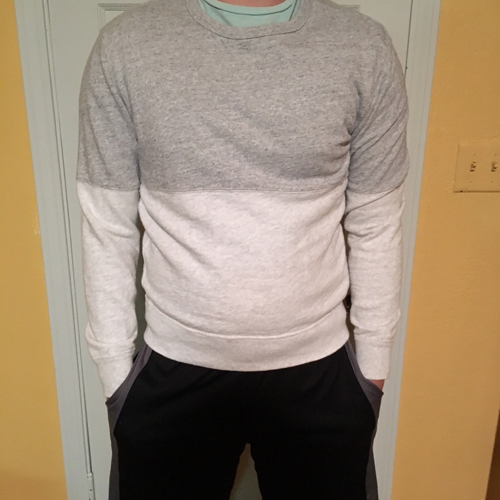 Jcrew men's color block sweatshirt