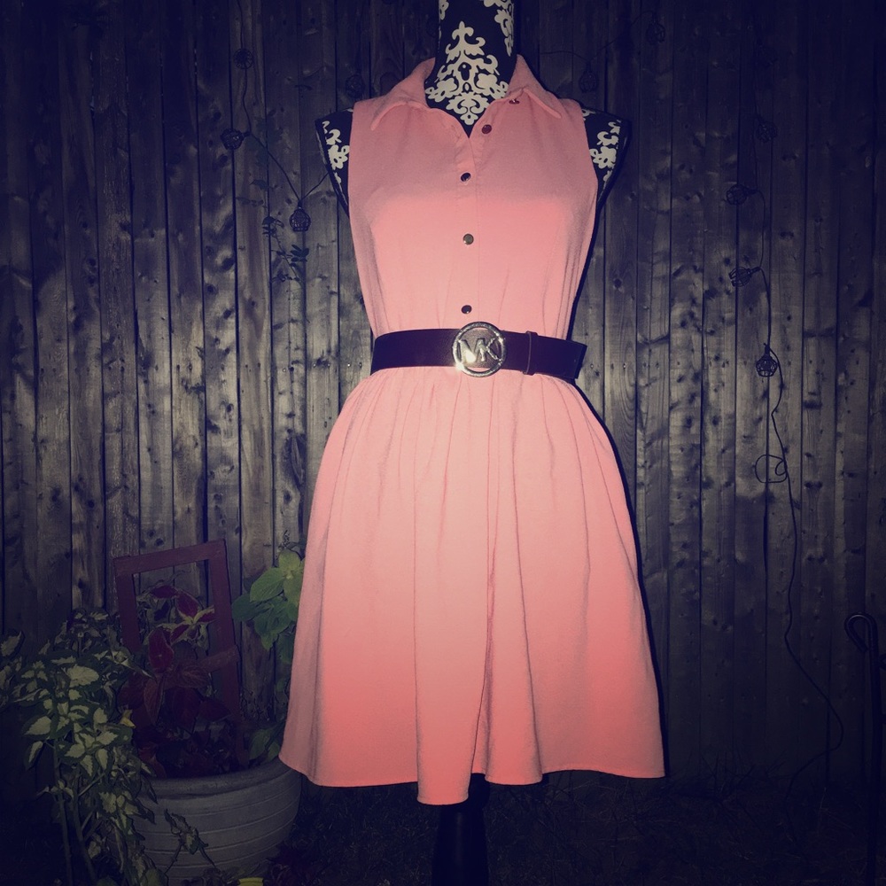 Peachy keen collared dress