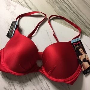 Maidenform NWT 32C Red Push Up Bra