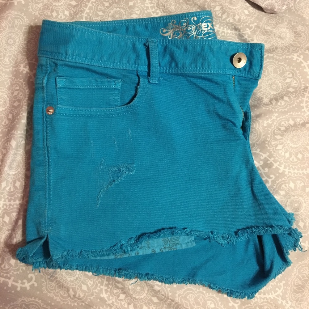 Bright blue Express shorts