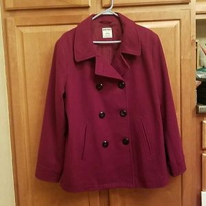 Pretty Magenta wool peacoat
