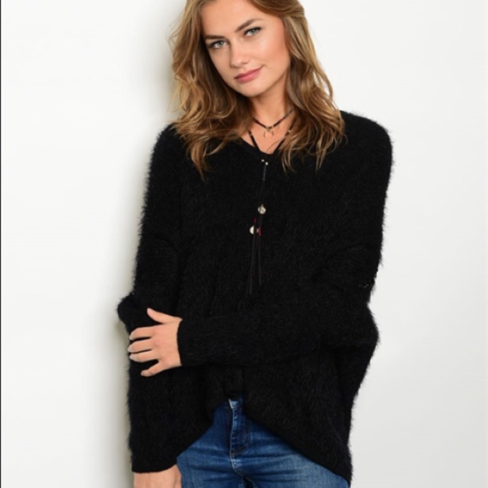 Black Fuzzy Sweater