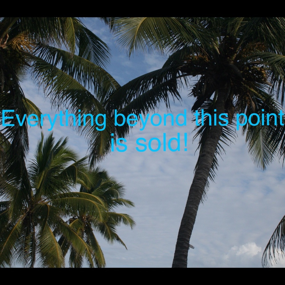Everything beyond this point is sold!