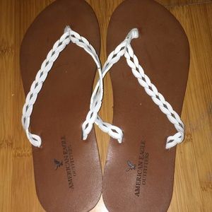 American Eagle Outfitters white strap sandals