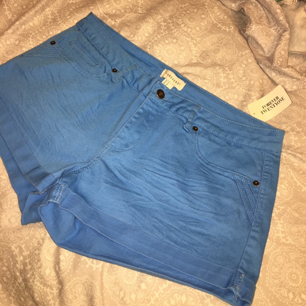 Light blue forever 21 denim shorts