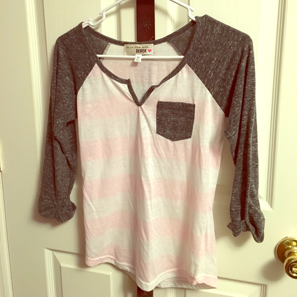 Striped v neck