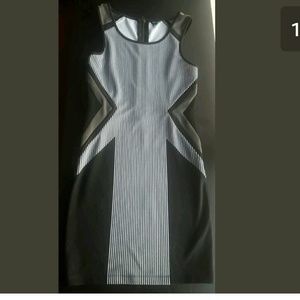 Buffalo Black Gray Sleeveless Striped Dress