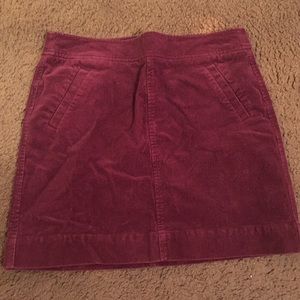 Maroon corduroy skirt