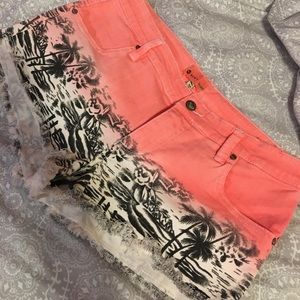 Orange horizon denim Roxy shorts