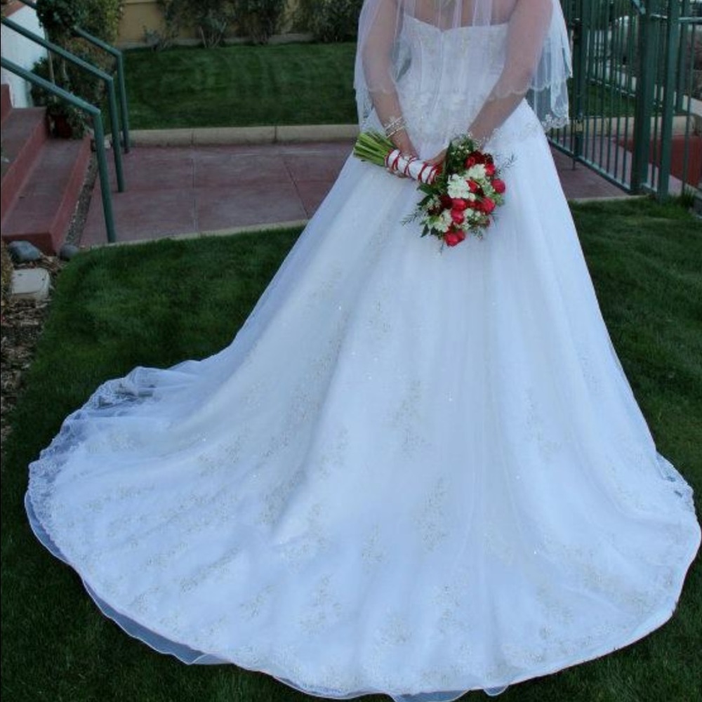 Plus Size 16W Oleg Cassini Wedding Dress.