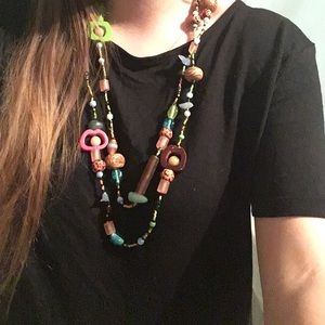 Long beaded necklace