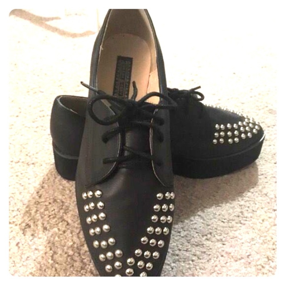 Black Deena & Ozzy platform creepers w/ studs