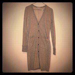 James Perse long Cotton / Nylon Grey Cardigan
