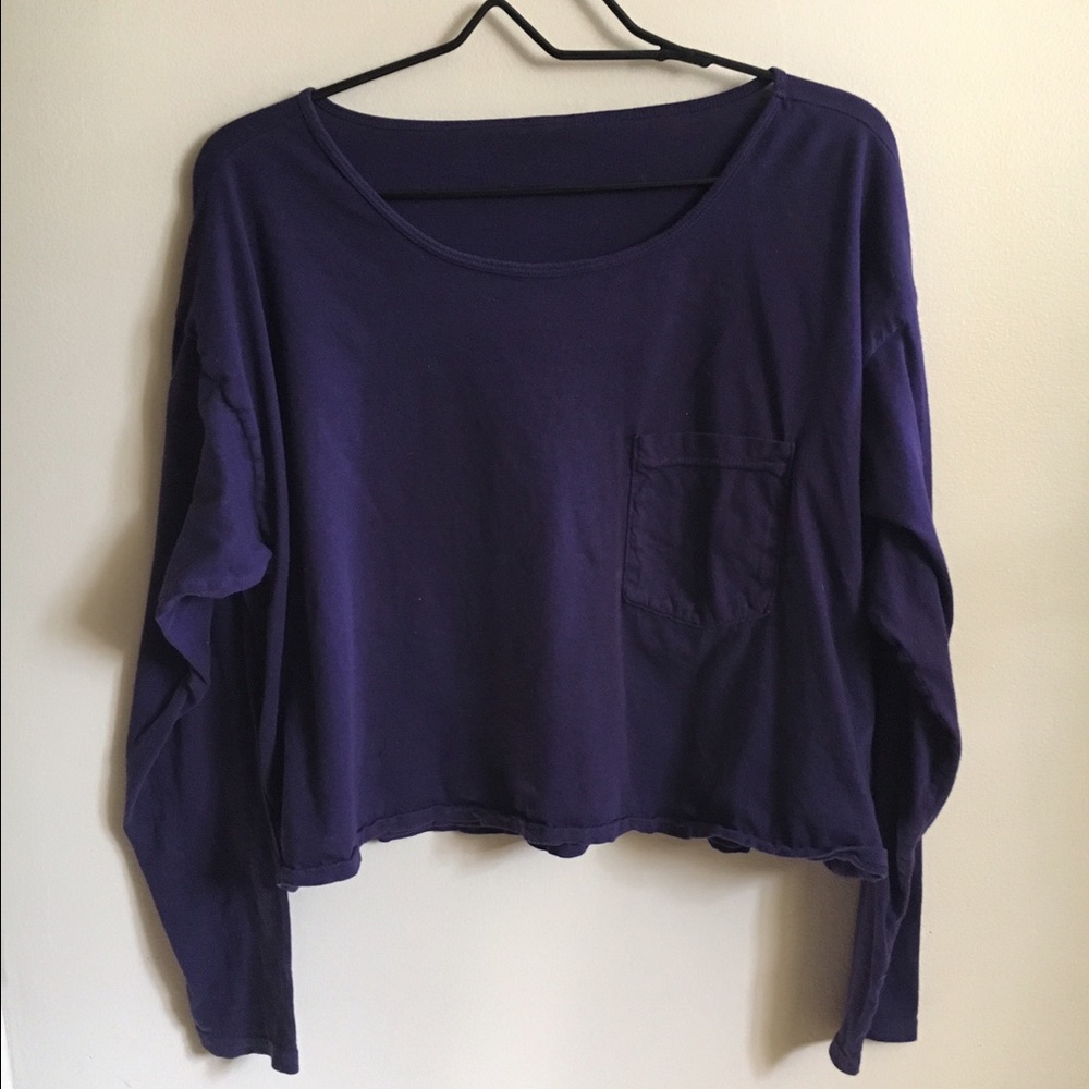 American Apparel Purple Long Sleeve T Shirt