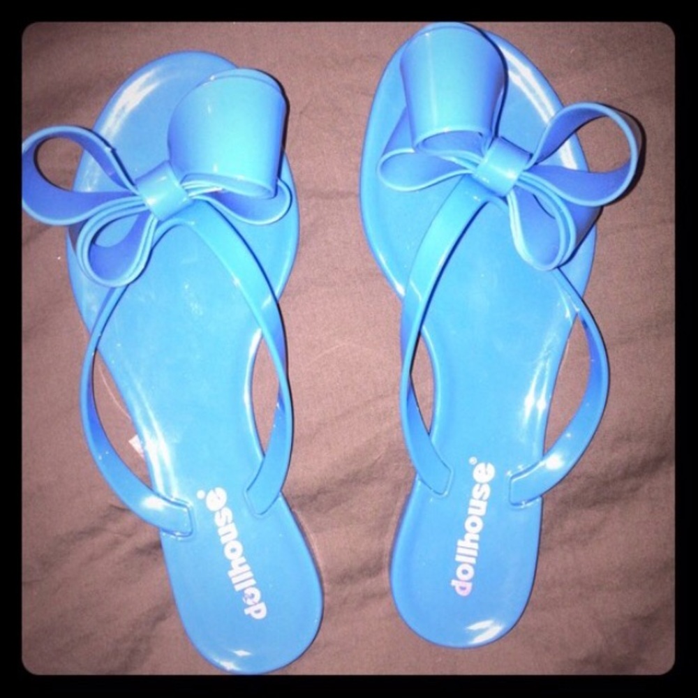 Light Blue Bow-Tie Sandals