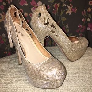 Glitter sparkle heels sz 8