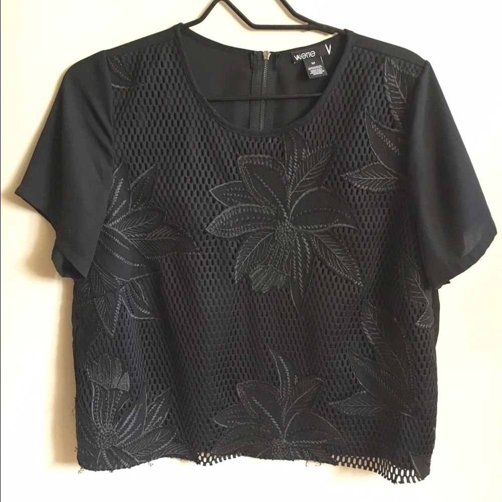 Black Valette Floral Top