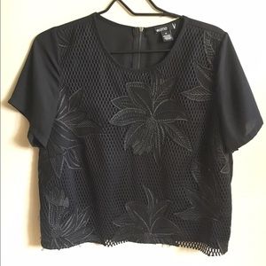 Black Valette Floral Top