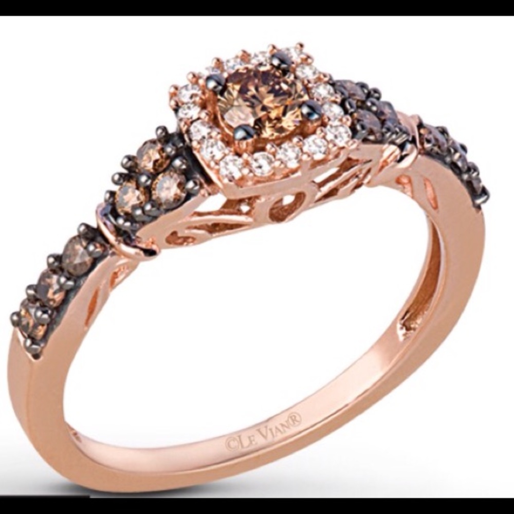 14k Chocolate Diamond 1/2ct Ring. (size 9)