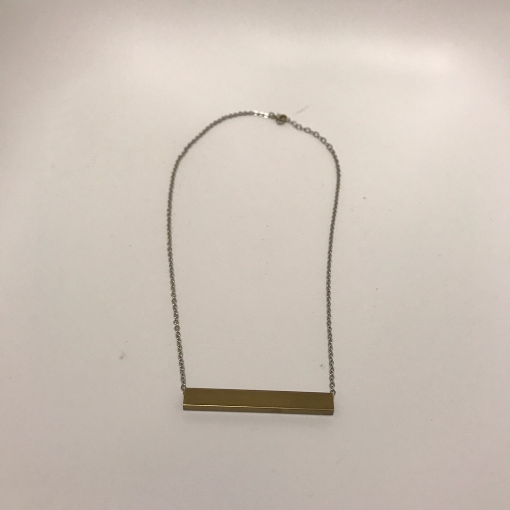 Brass / silver bar necklace