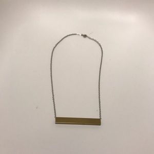 Brass / silver bar necklace