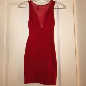 AMERICAN APPAREL red cocktail dress with mesh