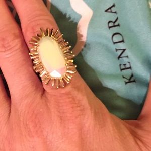 Kendra Scott white iridescent ring