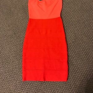 BCBG MAXAZRIA strapless bandage dress