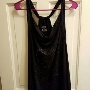 Black Tank w/black sequin design