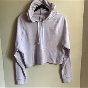 H&M Lavender crop hoodie