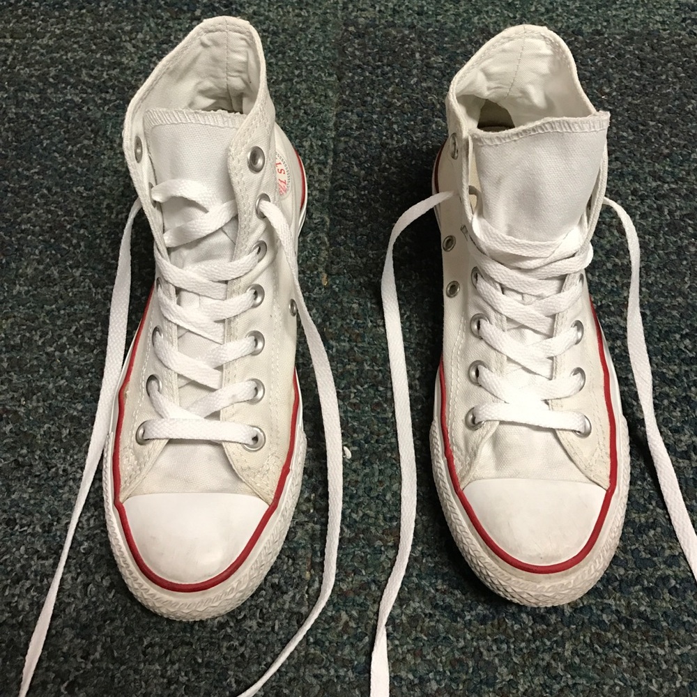 Used White Hi-top Converse