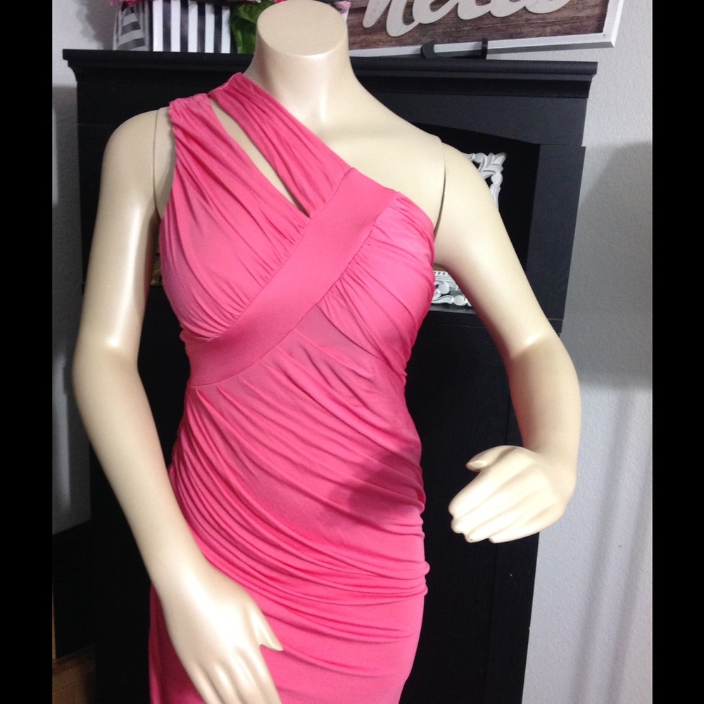 Bebe Salmon Pink Long Dress size Small