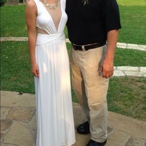 BCBG MAXAZRIA Magdalena White Gown Dress prom