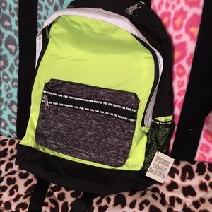 Victoria's Secret PINK campus backpack(neon/black)