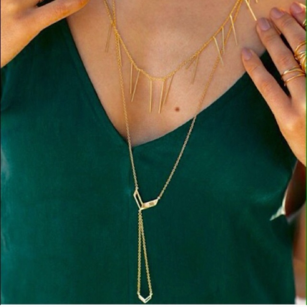 NWT - Gorjana Gold Chevron Lariat