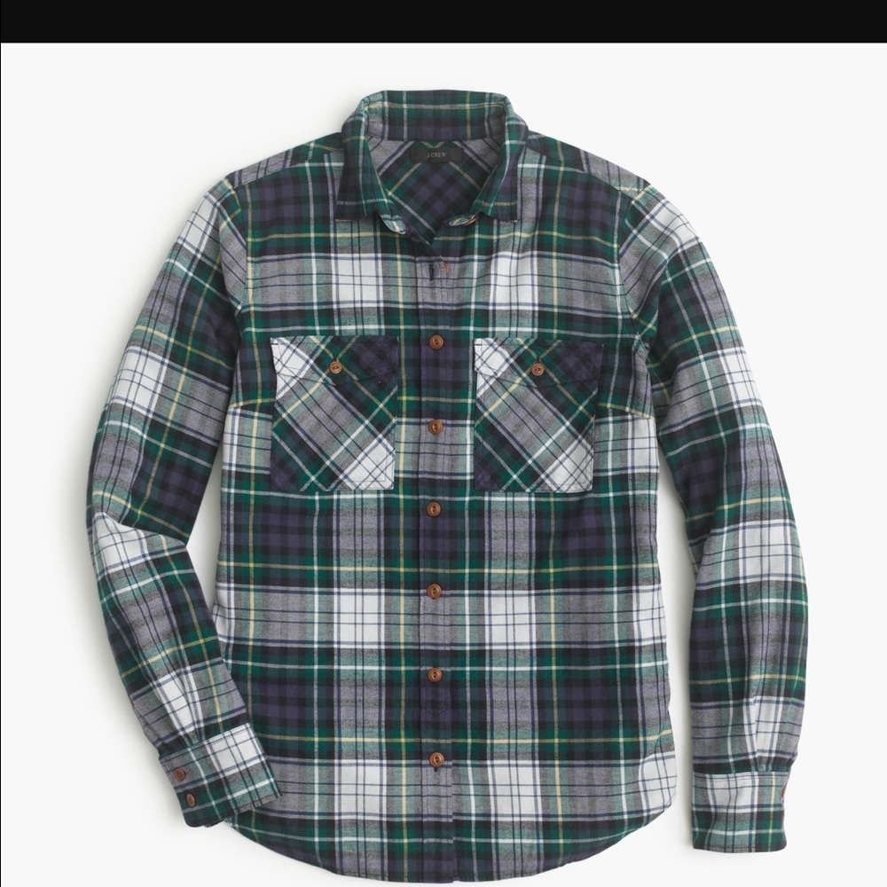 J.Crew Plaid Boyfriend Button Up.