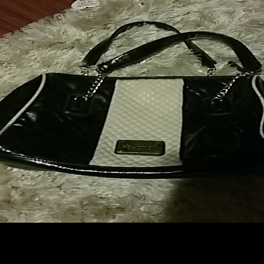 Black and white purse