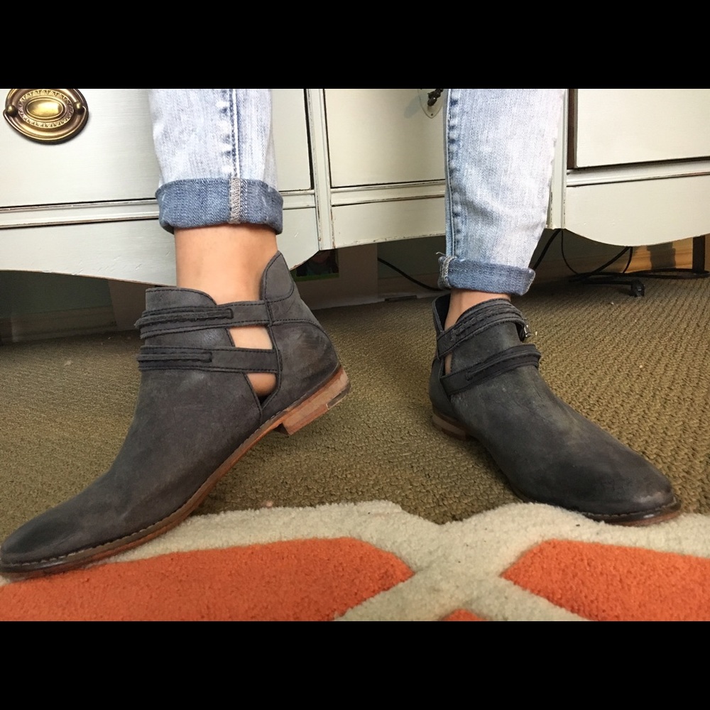 Free People Gray Booties