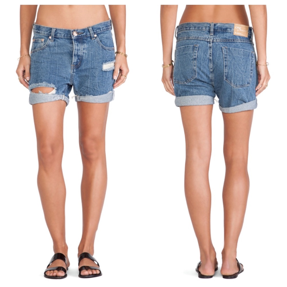 NWOT One Teaspoon Chargers Denim Shorts