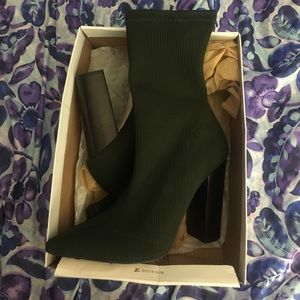 Steve Madden Siena Olive Green Fabric Boot