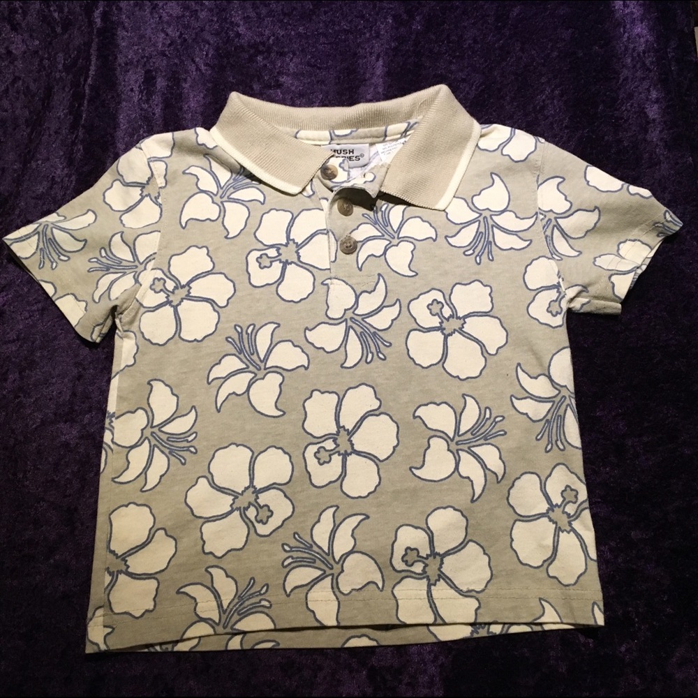 Size 4 Hawaiian style polo
