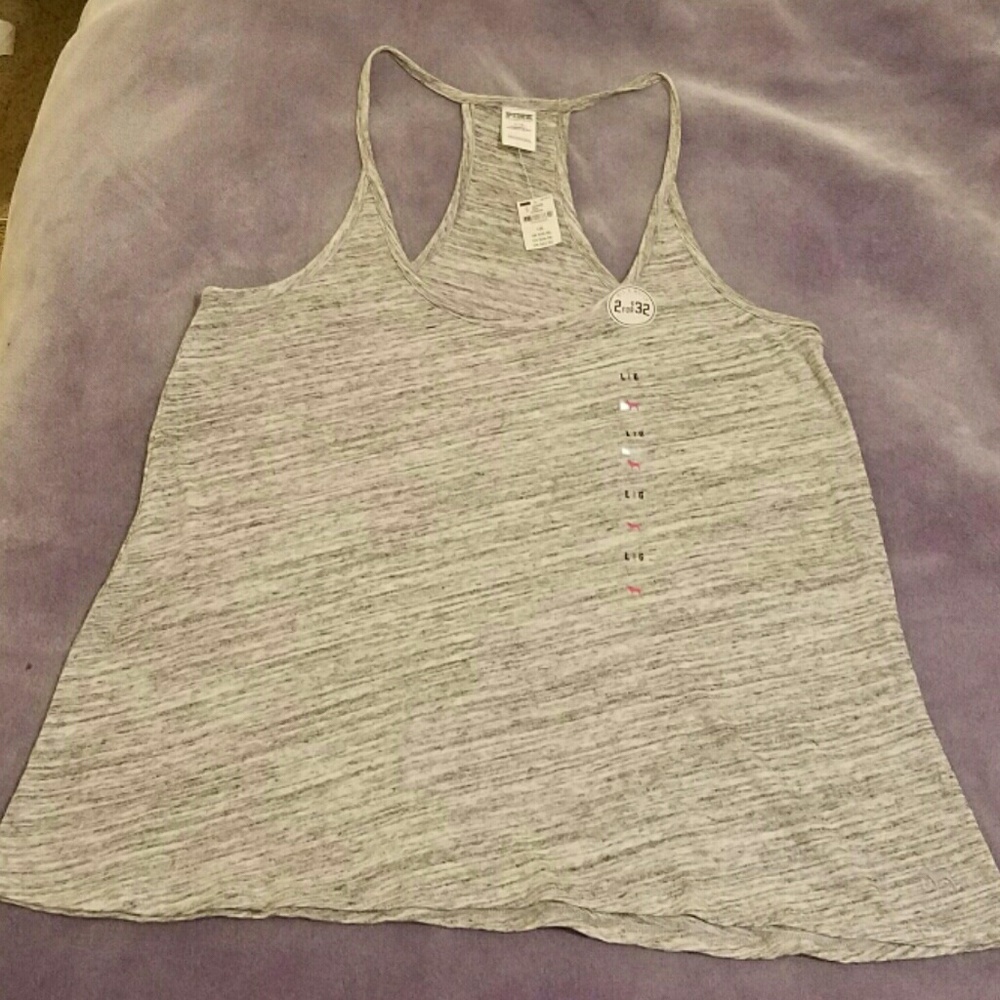 VS PINK Heathered Grey Tank