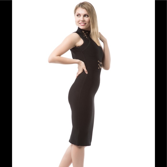 Mock Neck Sleeveless Bandage Dress #825 - Picture 5 of 8