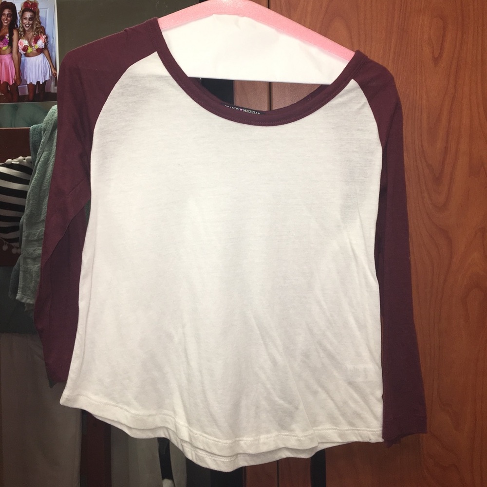 Baseball tee crop top