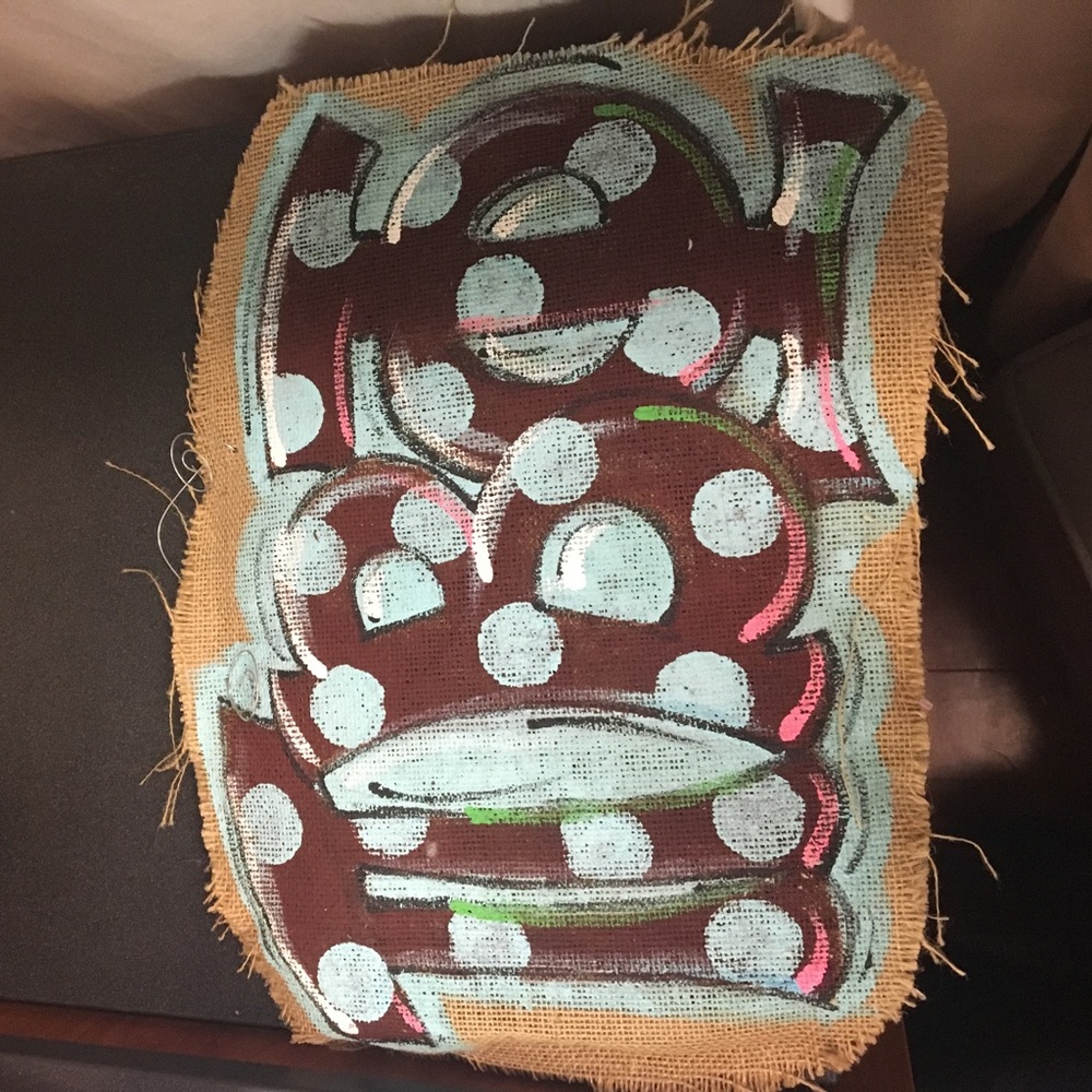 Pi beta phi burlap decoration