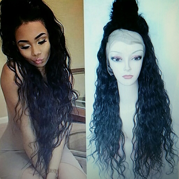 Virgin Brazilian Curly Wave Human Hair Lace Wig