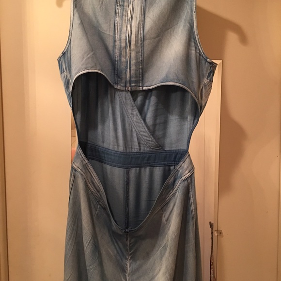❤️HP❤️Chambray Wide Leg Jumpsuit- DENIM - Picture 3 of 6